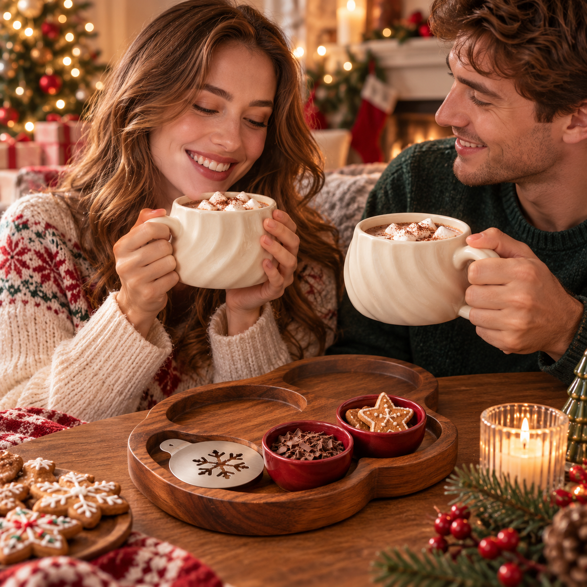 Christmas Cocoa Mug Set