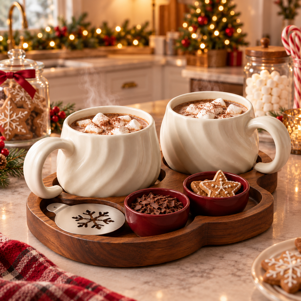 Christmas Cocoa Mug Set