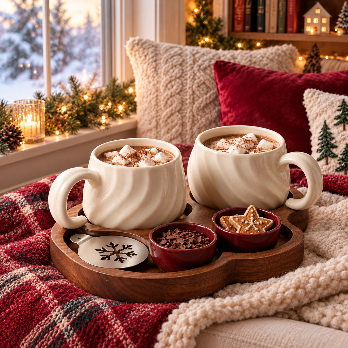 Christmas Cocoa Mug Set